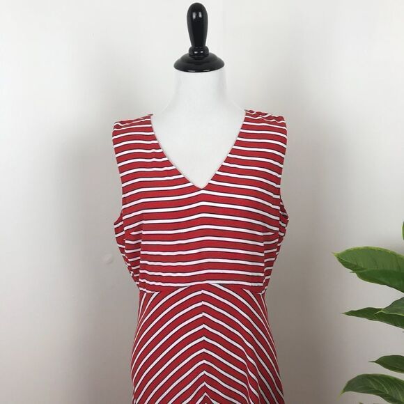 Stockh LM Ava red striped midi dress - Picture 2 of 8
